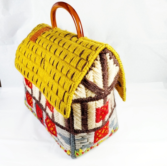 Very Interesting Vintage Bag Bakelite Handle - Picture 2 of 4